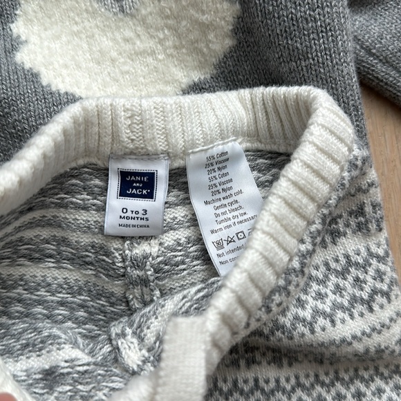 Janie and Jack, Sheep Sweater Set, 0-3 months - Picture 4 of 4